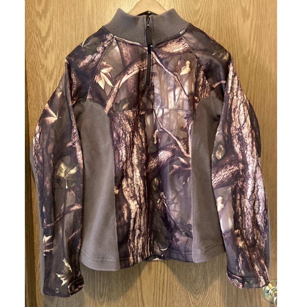 Master Sportswoman Fleece-Lined Camo Quarter Zip Pullover